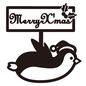 ペンギン キャラ,ペンギン,メッセージボード,メッセージ,筆記体,メリークリスマス,セイヨウヒイラギ,クリスマスホーリー,横向き,ボードのシルエット素材