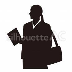 受験当日 立つ,書類,カバンのシルエット素材