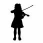 バイオリンを弾く女の子 バイオリンを弾く女の子 バイオリン,女の子,奏でる,立つ,ヴァイオリン,子供,演奏,弾く,楽器,音楽のシルエット素材