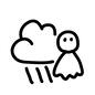 てるてる坊主 てるてる坊主 てるてる坊主,雲,くも,雨,線,空模様,雨模様,願かけ,目,大雨のシルエット素材
