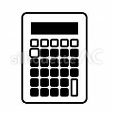 電卓 電卓,数字,計算のシルエット素材