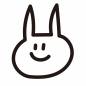 笑顔のウサギ 笑顔のウサギ ウサギ,韓国風,笑顔,にっこり,動物,1匹,顔,表情,ペット,キャラクターのシルエット素材