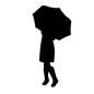 雨の日　女性 人物,女性,さす,カサ,傘,梅雨,雨,雨天,雨降り,降水のシルエット素材