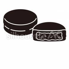 今川焼き 今川焼き,和菓子,丸形のシルエット素材