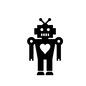 ロボット ロボット ハート,ロボット,ロボ,正面,全身,立ち姿,人型,おもちゃ,玩具,オモチャのシルエット素材