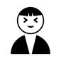 ぱっつん前髪 ぱっつん前髪 男,男性,おとこ,男の子,ボーイ,人,ポーズ,格好,上半身,服装のシルエット素材