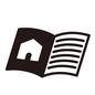 物件案内 物件案内 情報誌,物件探し,案内,一戸建て,家,マイホーム,パンフレット,物件情報,物件案内,冊子のシルエット素材