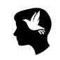 男性の頭の中 男性の頭の中 癒し,鳩,トリ,鳥,羽ばたく,心理学,心理,頭の中,感情,脳内のシルエット素材
