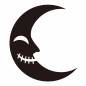 三日月 三日月,表情,笑顔,笑う,細長い,月,夜,空,ハロウィン,年中行事のシルエット素材