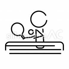 卓球部　サーブ ピクトグラム,ピクトサイン,アイコンのシルエット素材