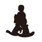 木馬 木馬 木馬,乗り物,ロッキング,乗る,子供,またぐ,遊具,男の子,幼児,人物のシルエット素材