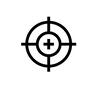 標的 照準,標的,狙撃,狙う,狙い,狙い目,目標地点,プラスマーク,攻撃,戦争のシルエット素材