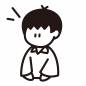 分かった男の子 男の子,分かる,見つける,閃く,驚く,韓国風,表情,かわいい,太線,シンプルのシルエット素材