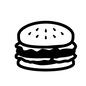 ハンバーガー ハンバーガー ハンバーガー,食べ物,食べもの,ジャンクフード,バンズ,野菜,肉,パテ,ファーストフード,食事のシルエット素材