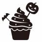 ハロウィンスイーツ ハロウィンスイーツ ハロウィン,スイーツ,カップケーキ,ケーキ,コウモリ,ジャックオーランタン,星,クリーム,アイスクリーム,お菓子のシルエット素材