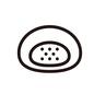 アンパン アンパン アンパンあんぱん,断面図,あんこ,つぶあん,線,簡単,半分,中身,食べ物,パンのシルエット素材