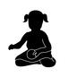 園児 園児 遊ぶ,女の子,ツインテール,座る,ボール,スカート,幼児,子供,園児,人物のシルエット素材