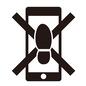 歩きスマホ禁止 歩きスマホ禁止,禁止,バツ印,足跡,歩きスマホ,使用禁止,マーク,禁止事項,スマホトラブル,スマートフォンのシルエット素材