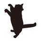 ネコ ネコ ネコ,ねこ,猫,立ち上がる,じゃれる,立つ,長い尻尾,1匹,デブ猫,大きいのシルエット素材