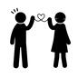 運命の赤い糸 運命の赤い糸 運命の赤い糸,赤い糸,ハートマーク,結婚生活,ラブラブ,人物,人,カップル,夫婦,男女のシルエット素材