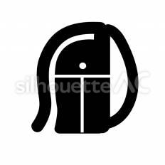 ランドセル　横 横,ランドセル,鞄のシルエット素材