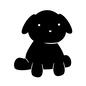 ぬいぐるみ ぬいぐるみ ぬいぐるみ,動物,犬,座る,イヌ,子育て用品,育児グッズ,アイテム,おもちゃのシルエット素材