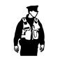 警察官 警察官 人物,人,立ち姿,上半身,警察官,ベスト,police,policeman,警官,警察のシルエット素材