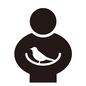 ボランティア ボランティア 動物愛護,人,人物,上半身,ピクトグラム,鳥,野鳥,一羽,抱える,抱きかかえるのシルエット素材