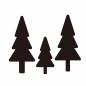 クリスマス（３本のもみの木） クリスマス,もみの木,3本,黒,植物,ボタニカル,シンプル,かわいい,冬,12月のシルエット素材