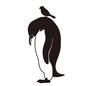 ペンギン ペンギン ペンギン,全身,横向き,寝る,眠る,小鳥,鳥,一羽,とまる,簡単のシルエット素材