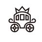 馬車 馬車 馬車,乗物,王冠,冠,線,横向き,側面,乗り物,童話,おとぎばなしのシルエット素材