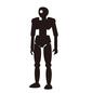 ロボット ロボット,AIロボット,人型ロボット,全身,立つ,二足歩行,テクノロジー,1体,人工知能,AIのシルエット素材