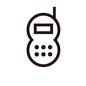オモチャの携帯 電話,トランシーバー,無線,トランシーバ,おもちゃ,玩具,オモチャ,育児用品,小物,ベビー用品のシルエット素材