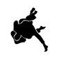 柔道 柔道 投げ技,柔道,武道,柔術,競技,スポーツ,動き,技,人物,2人のシルエット素材
