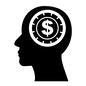 脳内 脳内 現金主義,脳内,人,人物,顔,横顔,$,ドル,お金,$マークのシルエット素材