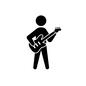ギタリスト ライブ,全身,ピクトグラム,演奏,音楽,フェス,ロック,ポップス,人物,ギタリストのシルエット素材