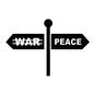平和 平和 反戦,戦争,英語,矢印,看板,標識,打消し線,二重線,戦争反対,ポールのシルエット素材