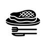 ステーキ ステーキ ステーキ,肉,お肉,米国産,米国産牛肉,アメリカ産,カラトリー,フォーク,ナイフ,ステーキ皿のシルエット素材