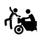 バイク バイク 保険,バイク保険,アクシデント,事故,人,ピクトグラム,人物,バイク,対人,衝突のシルエット素材