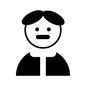センター分け センター分け 男,男性,おとこ,男の子,ボーイ,人,ポーズ,格好,上半身,服装のシルエット素材