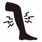 すね、ふくらはぎの痛み すね,ふくらはぎ,下半身,人,痛み,疲労,治療,体,不調,健康のシルエット素材