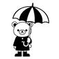 傘をさすクマ 傘をさすクマ クマ,熊,傘をさす,雨,雨の日,梅雨,雨降り,悪天候,アニマルキャラクター,レインコートのシルエット素材