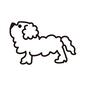 犬 犬 もこもこ,折れ耳,ペット,飼い犬,愛犬,イヌ,いぬ,生物,生き物,生きもののシルエット素材