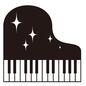 ピアノ ピアノ ピアノ,グランドピアノ,ピカピカ,星,輝く,楽器,白鍵,黒鍵,鍵盤,おもちゃのピアノのシルエット素材