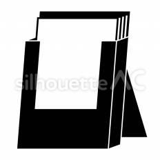 パンフレットスタンド パンフレット,スタンド,台のシルエット素材