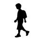 小学生 小学生 人,人物,人間,子ども,子,子供,全身,少年,ランドセル,横向きのシルエット素材