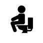 トイレに入る トイレ,洋式トイレ,便座,人物,人,ピクトグラム,日常,生活,日常生活,生活スタイルのシルエット素材