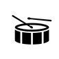スネアドラム スネアドラム スネアドラム,太鼓,打楽器,音楽,楽器,小太鼓,バチ,2本,叩く,演奏のシルエット素材