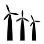 発電 風車,風力,発電,エネルギー,電力,風力発電所,風力原動機,再生可能エネルギーのシルエット素材