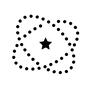 星 星 星,スター,ほし,点線,軌道,惑星,夜空,一番星,恒星,宇宙空間のシルエット素材